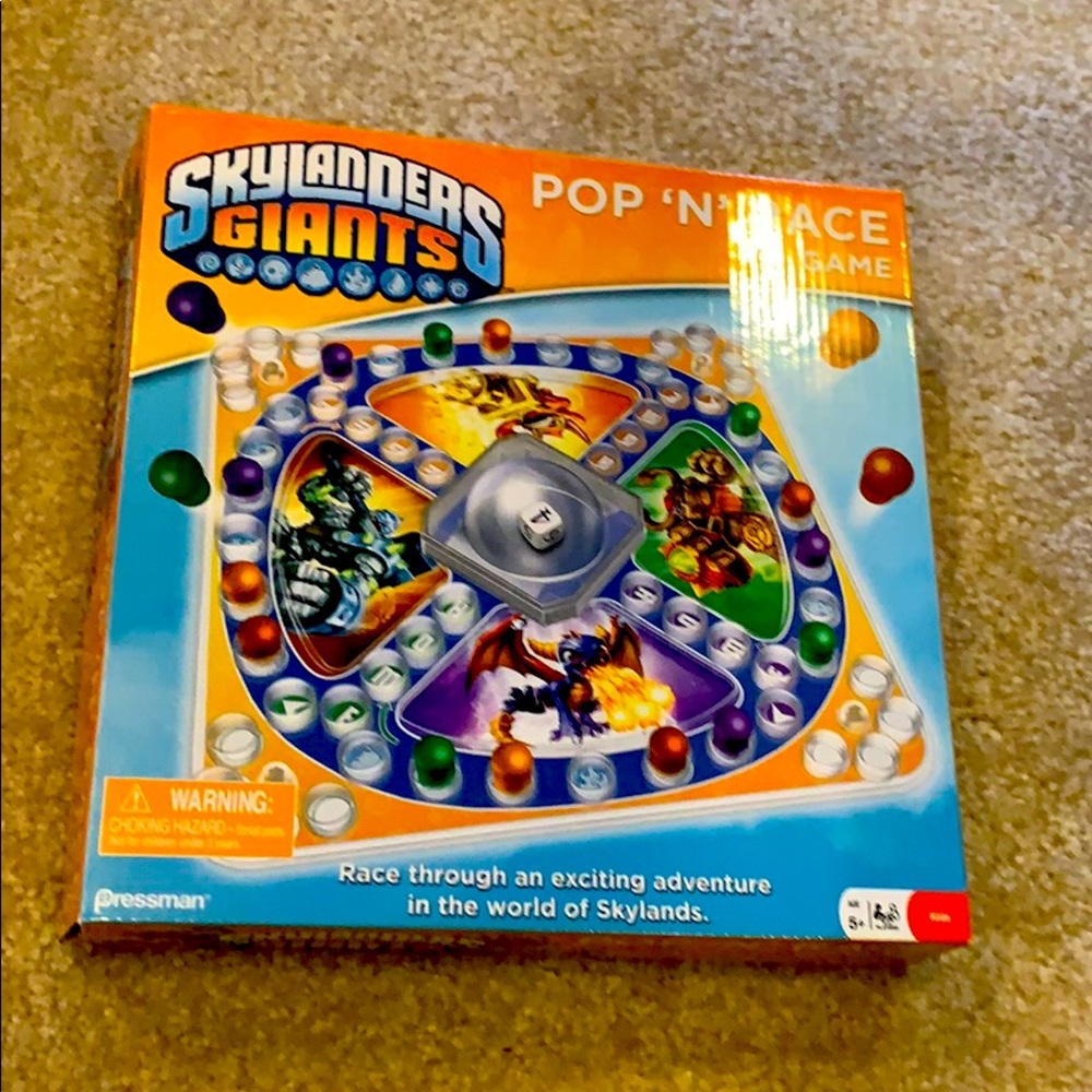 Skylanders Giants Poppin race game ages 5+ kids